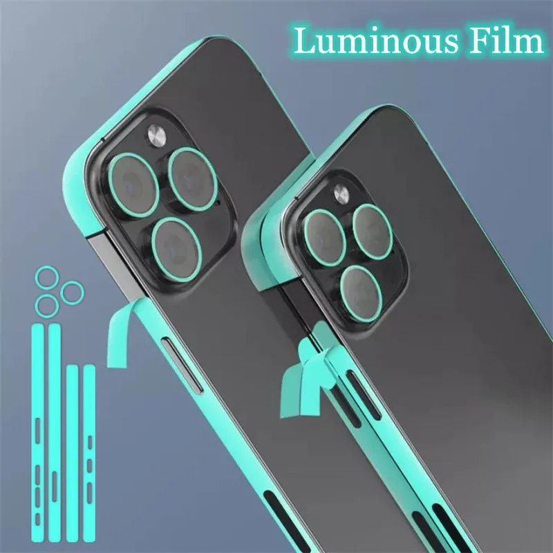 13 Sorozat Világító Oldalon Film iPhone 13 Pro Max Mini Keret Matrica, Matrica Világít a Sötétben Anti-semmiből Határon Védőfólia