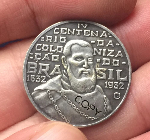 1932-ben Brazília 2000 Reis érmék MÁSOLAT