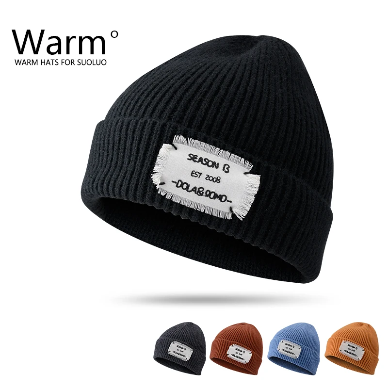 2021 Téli kötött sapka, vastag, puha, meleg, vastag karimájú kalap, alkalmi szakaszon kalap túlméretezett semleges szőtt ski kalapot, laza, alkalmi kalap