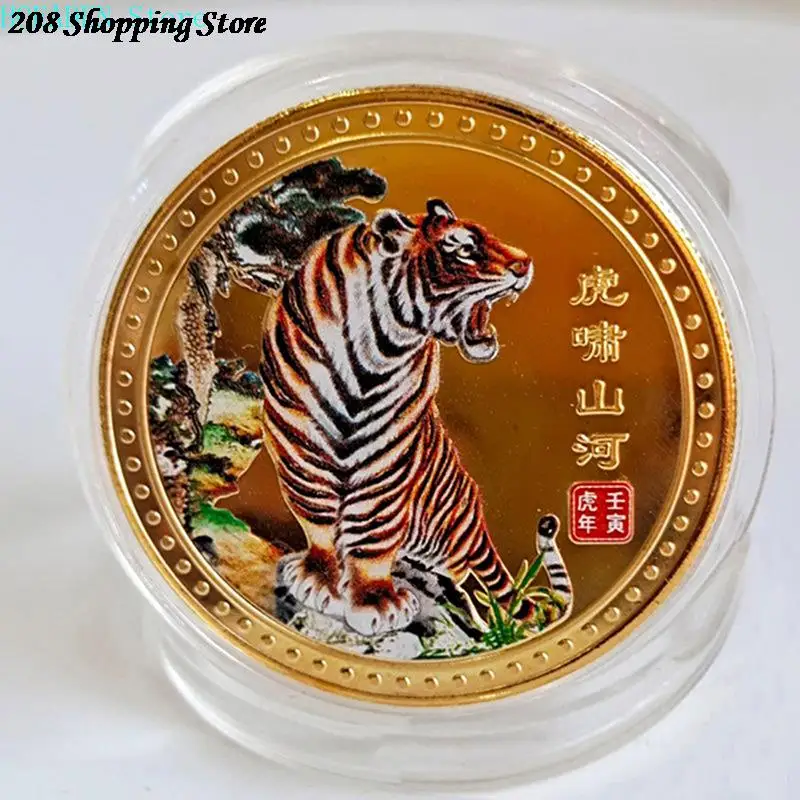 2022 Kínai Új Év Tigris Év Eredeti Emlékérme Bimetál Gyűjtemény Ajándékok Arany Ezüst Érme Dekoráció Áruk