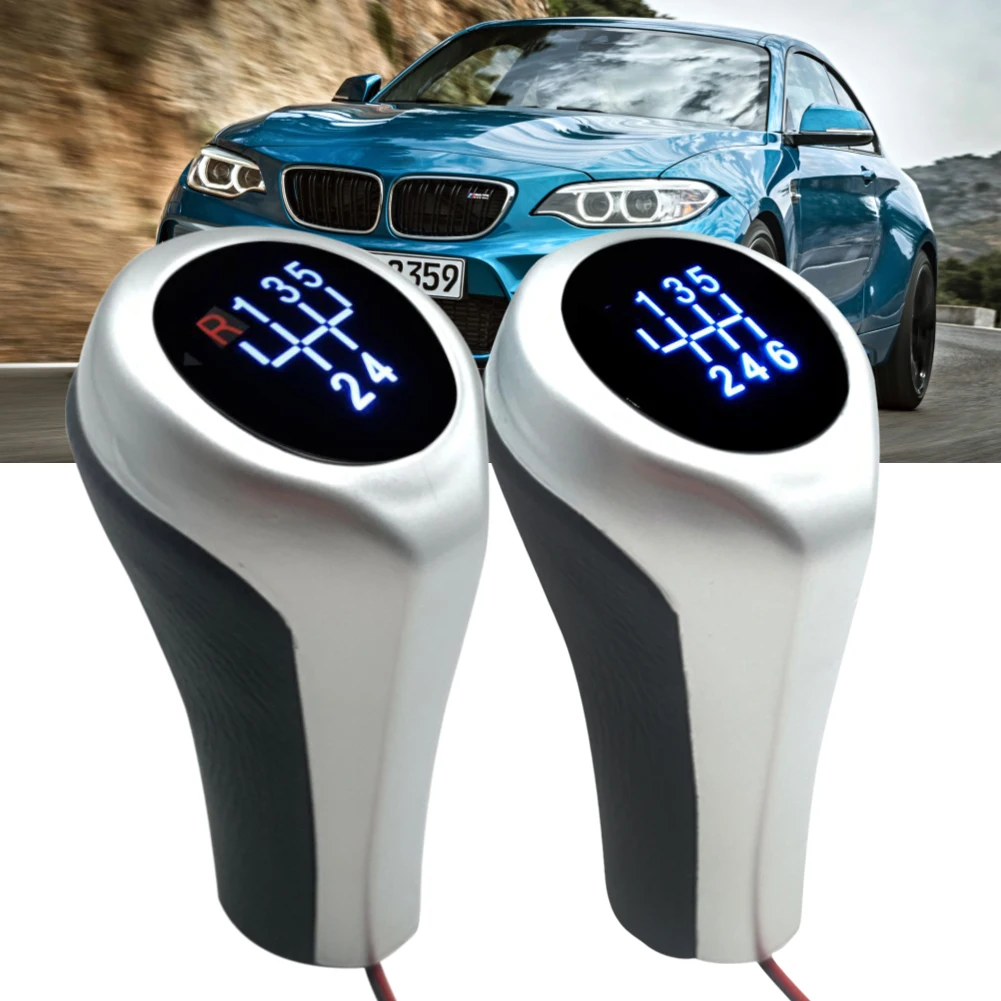 5/6 Sebesség Shift Gomb Manuális váltó Műszak Stick Gomb, LED-es Háttérvilágítású, BMW E46 E90 E91 E92 X1 X3 X5 Tartozékok