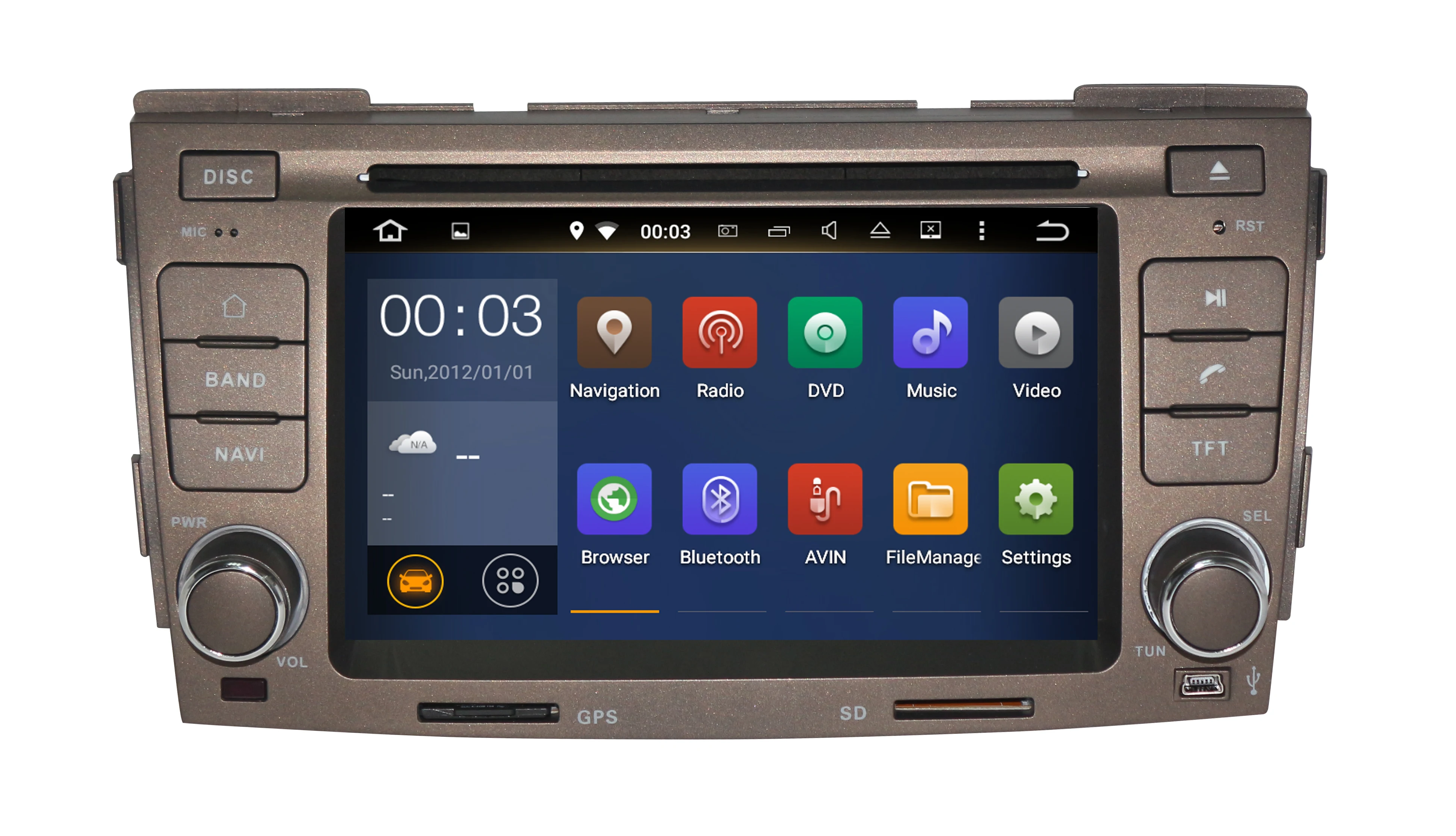 Android10 Autós GPS Navigáció AutoStereo Autó CD-t, DVD-Lejátszó HYUNDAI SONATA NF 2008-2010 Multi-média System 2din-rádió