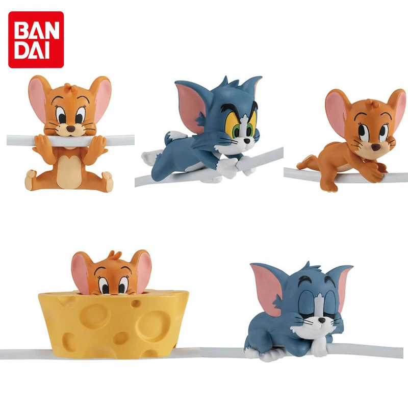 Bandai Valódi Gashapon Játékok Tom and Jerry Ölelés adatkábel Sorozat Baba figurát Gyűjtemény Modell Játékokat, Ajándékokat a Gyermekek Számára
