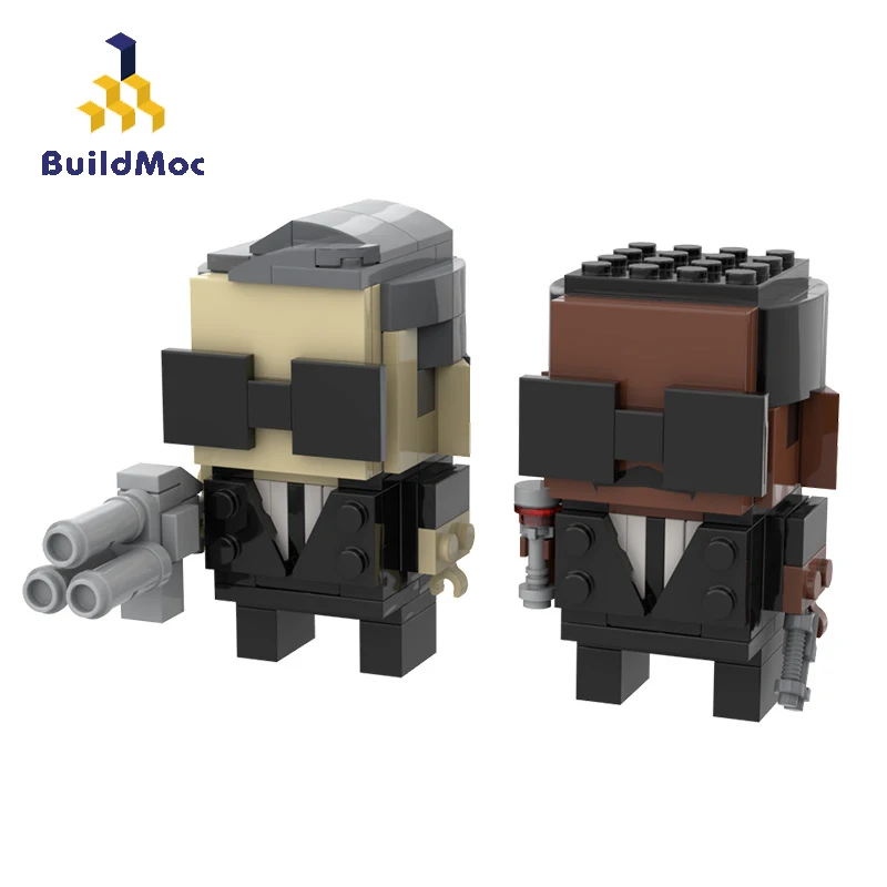 BuildMoc Brickheadz Adatok Film Figura Men in Black Fegyverek Fegyver építőkövei MOC Adatok Tégla Játékok