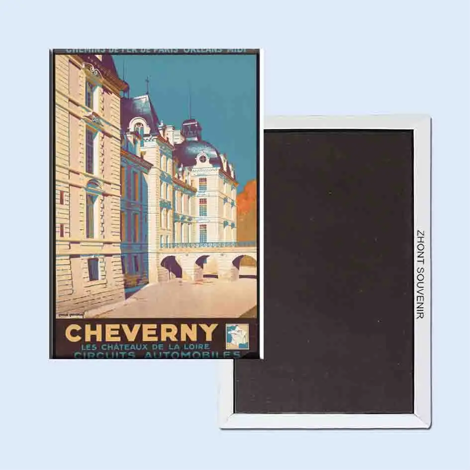 Cheverny Franciaország 24183 Retro nosztalgia hűtőmágnesek