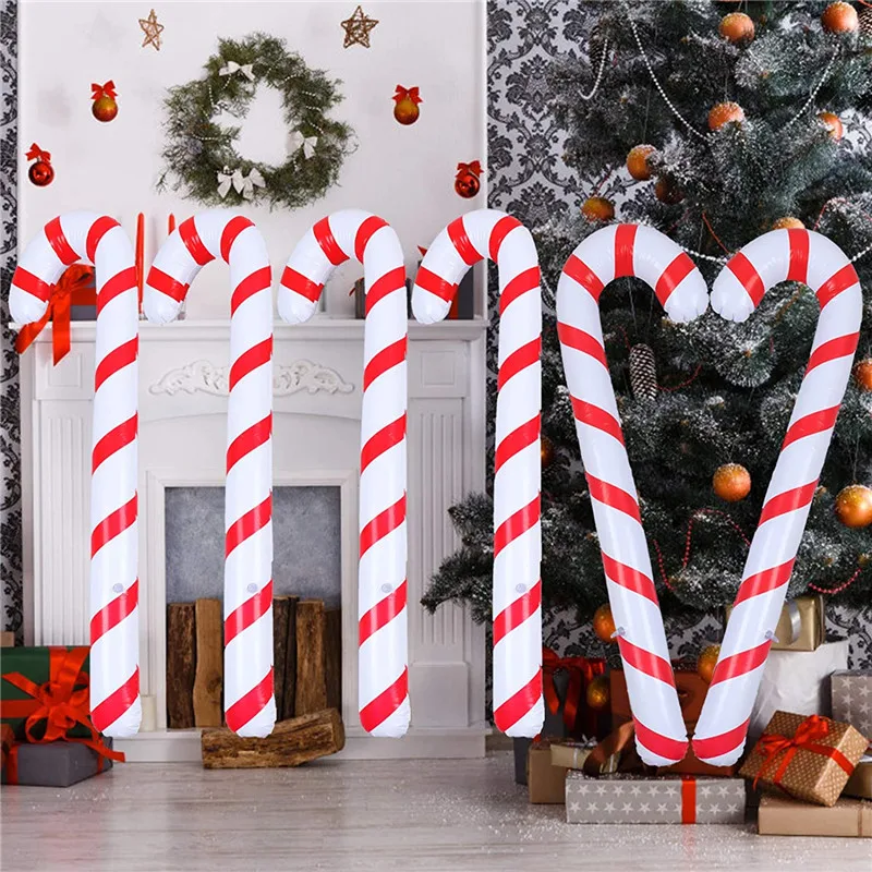 Felfújható Karácsonyi Vesszők Lollipop Lufi Boldog Karácsonyi Dekoráció az Otthoni Karácsonyi Díszek Kerti Dekorok Navidad Ajándékok Noel