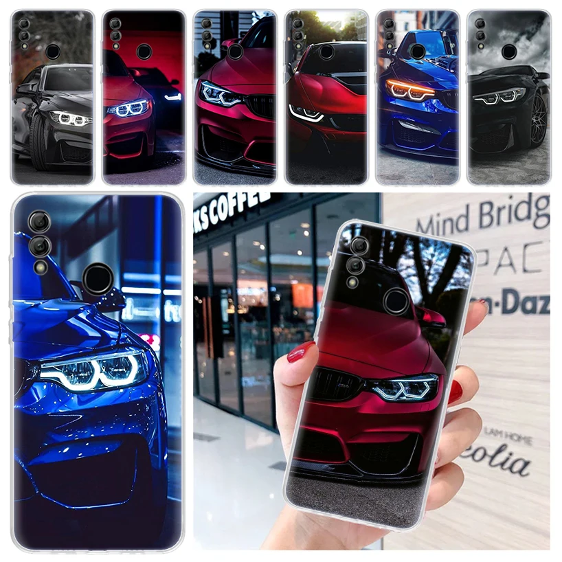 Kék Piros Autó A B-BMW Huawei O Okos Z 2019 Y5 Y6 Y7 Y9S Megtiszteltetés 10 Lite Telefon Esetében 8A Pro 8, 8X 9 X 7 X 7 9 20 1020i Fedezze Ca