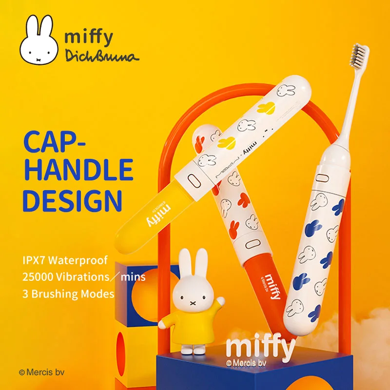 Miffy X MIPOW Cap-Kezelni Elektromos Fogkefe A Felnőttek, a Gyerekek Okos Időzítő Újratölthető Fogfehérítés Fogkefe IPX7 Vízálló Ajándék