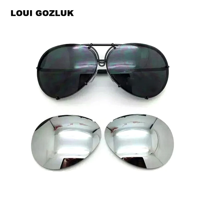 Márka szemüveg férfiak a nők a divat P8478 hűvös nyári stílusú napszemüveg napszemüvegek cserélhető lencse 8478 szemüveges esetben autó
