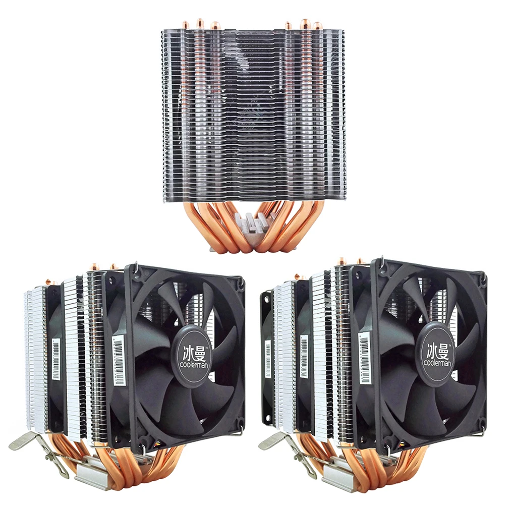 Számítógép Esetében Rajongók Néma Hűvösebb 9cm 6 hőcsöves Számítógép PC Esetben CPU Hűtő Ventilátor Alváz Asztali Hűtőborda Hűtő Hűtő