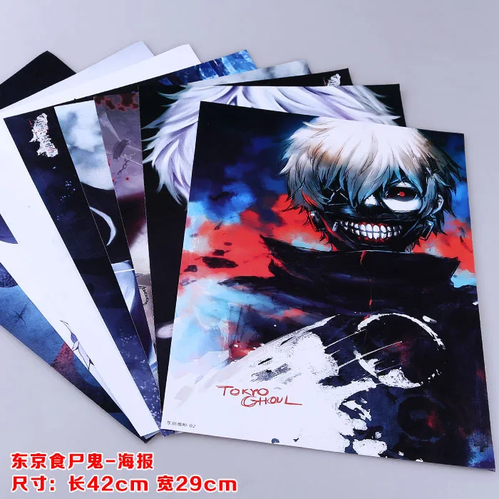 Tokió Ghoul Poszter Anime Kaneki Ken Kirishima Touka poszterek a falon méret A2 A3 ingyenes szállítás