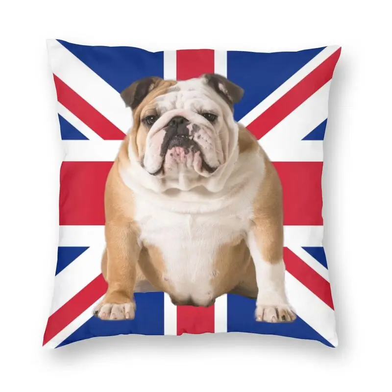 Union Jack angol Bulldog Tér Párnát Esetben lakberendezés Divat Pillowcover Brit Zászló párnahuzat Nappali