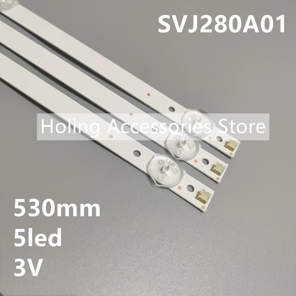 (Új Szett) 3 DB 5LEDs 530mm LED háttérvilágítás szalag a 28inch TV L2830HD 28C2000B SVJ280A01 REV3 5LED 130402 M280X13-E1-H